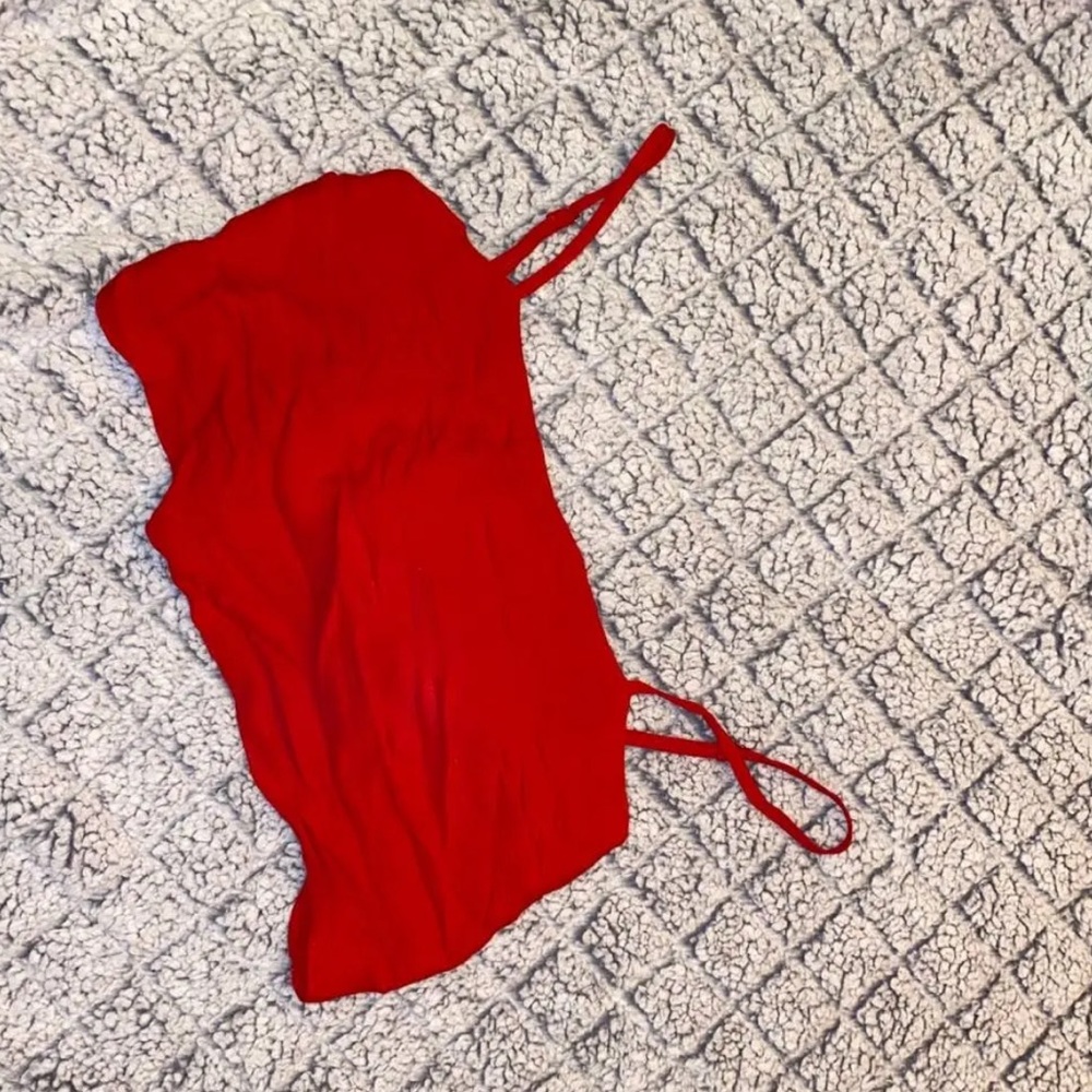 Brandy Melville Red Backless Top
